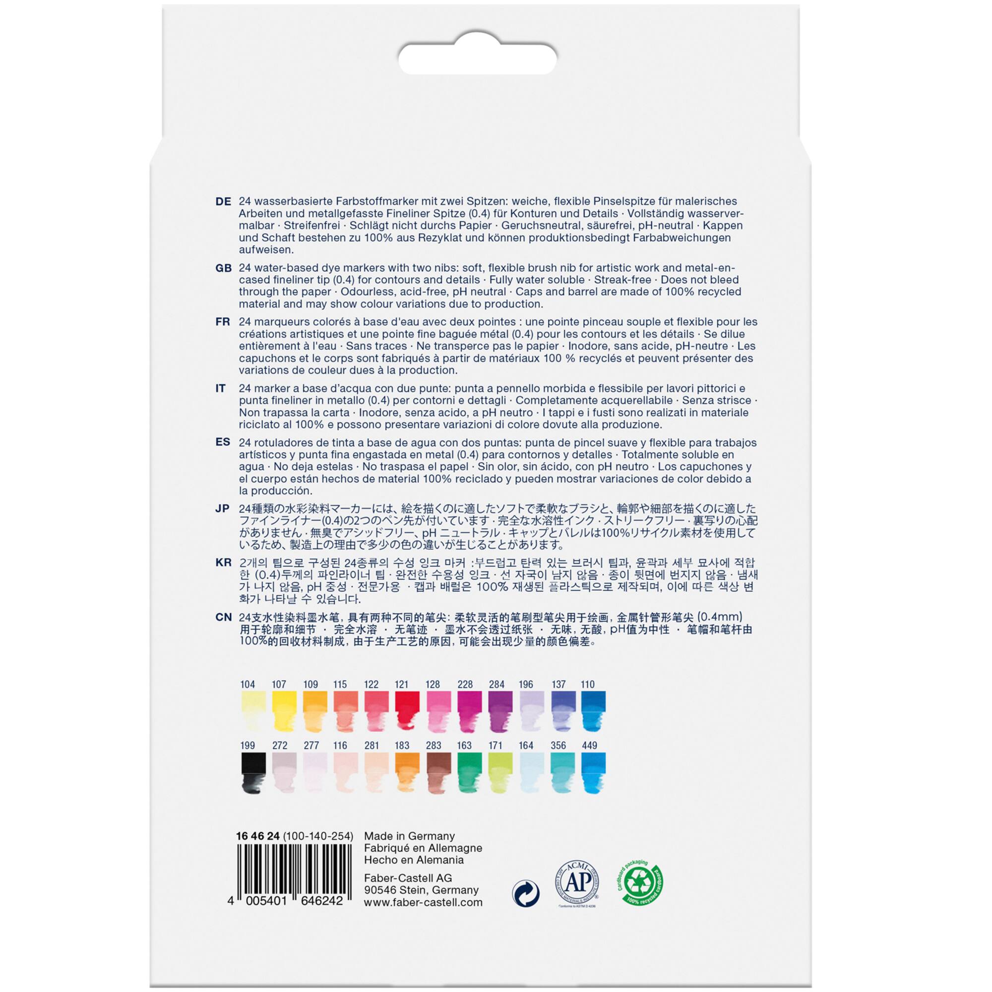 Goldfaber Woman Dual Ended Aqua Markers, 24ct.
